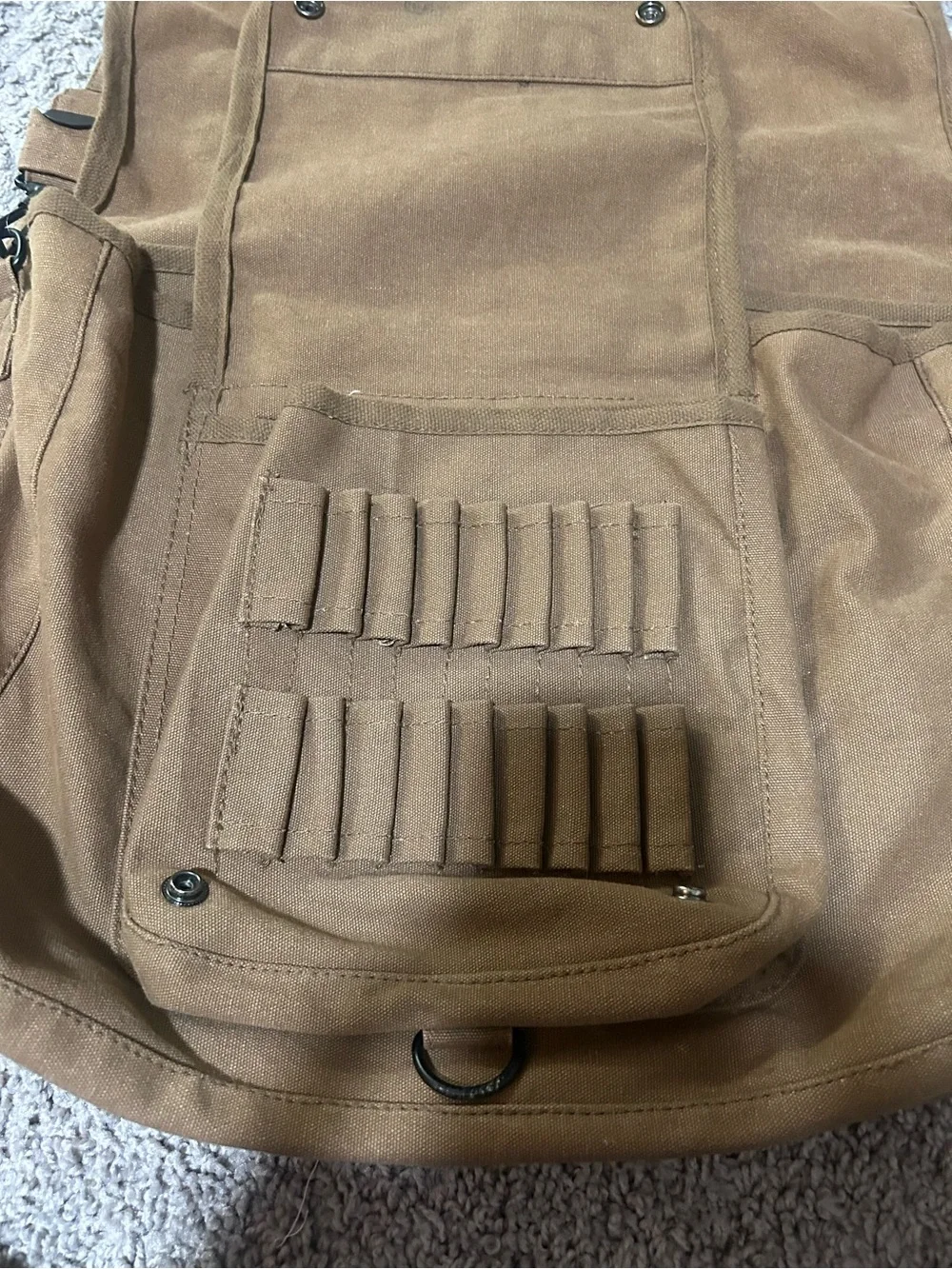 Men's Brown Canvas Crossbody Messenger Bag